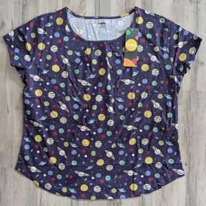 NWT Svaha Planets Space Short Sleeve Shirt, 3X (A8)